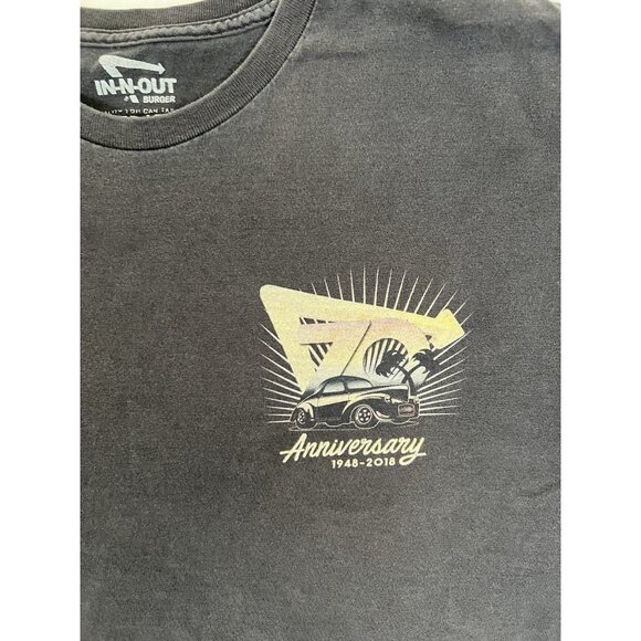 In-N-Out Burger Shirt Men 3XL Black 70th Anniversary Graphic T-Shirt Vintage - Picture 3 of 10